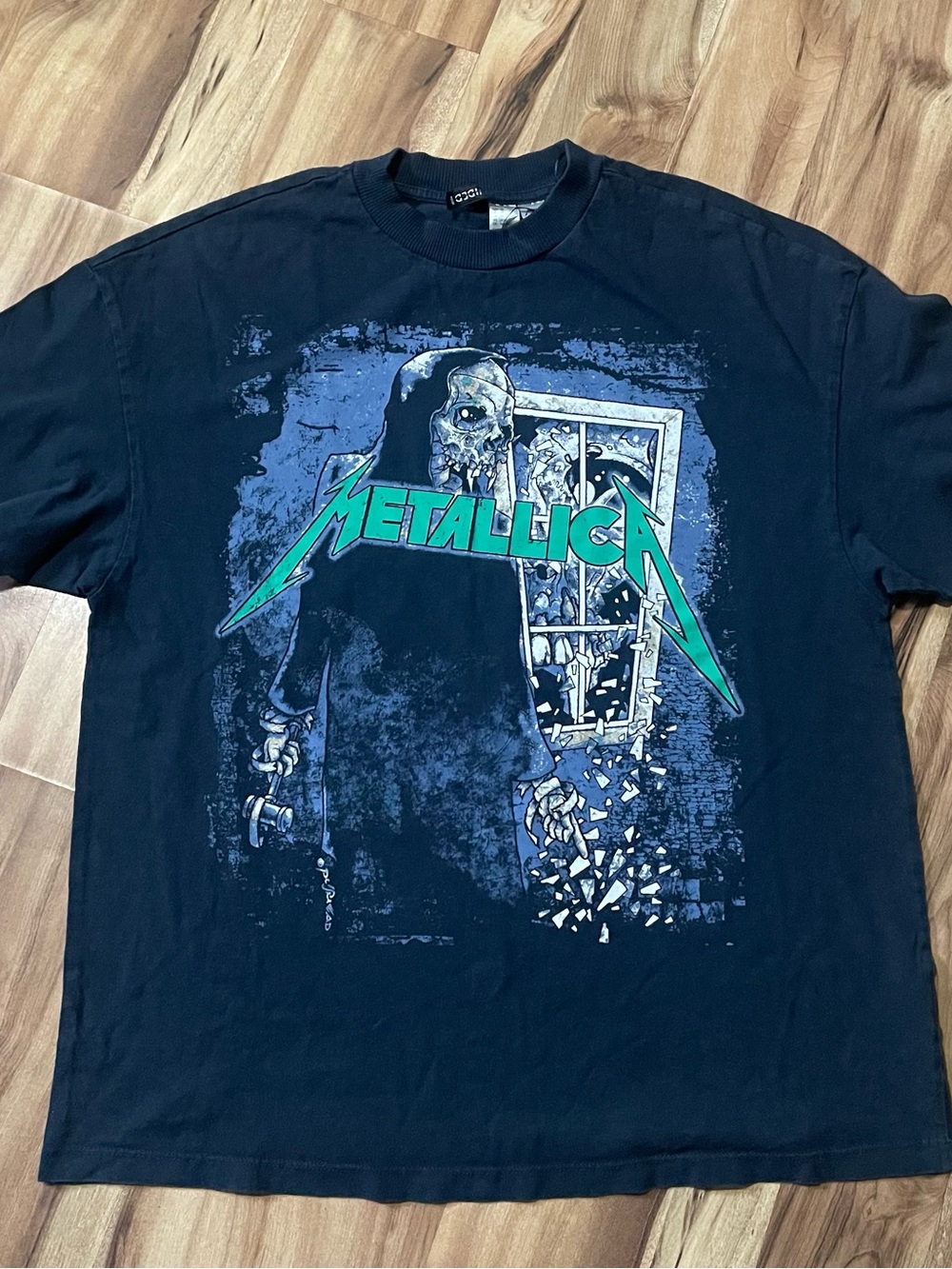 Metallica Enter Sandman HM Divided Oversized Fit Pushead Graphic Unisex Tee XS